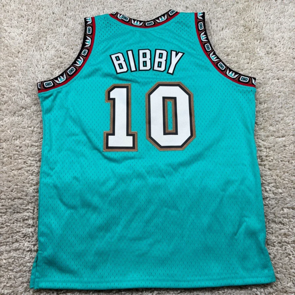 Mitchell & Ness Mike Bibby Vancouver Grizzlies #10 Jersey Kids L Teal NWT
